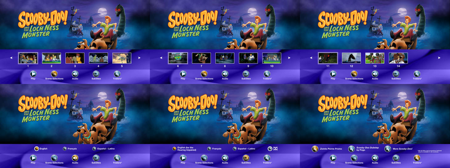 ScoobyDoo and The Loch Ness Monster BluRay Menus by dakotaatokad on