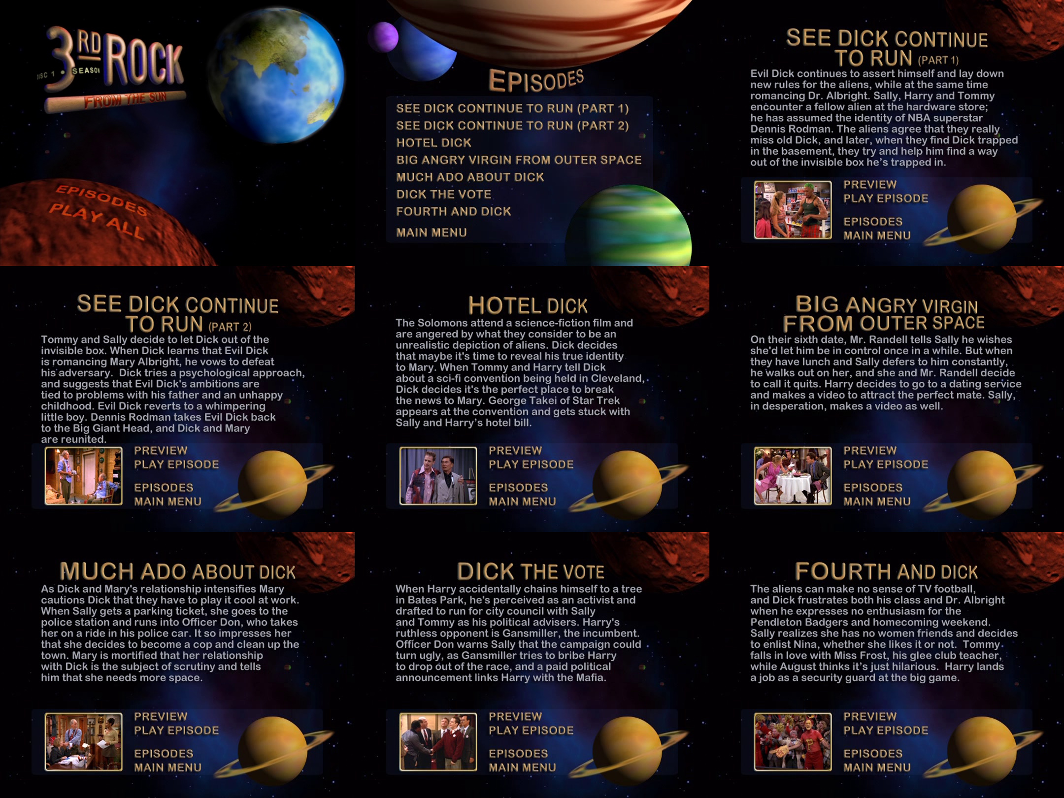 3rd Rock From The Sun Season 2 DVD Menus by dakotaatokad on DeviantArt