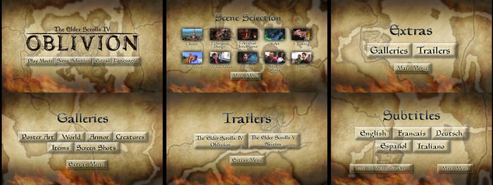 The Making Of Oblivion DVD Menus