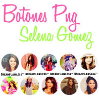 Pack Botones Png Selena Gomez