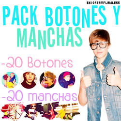 Pack Botones y Manchas Justin Bieber