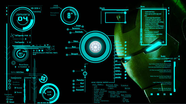 IronMan-Jarvis Theme Desktop