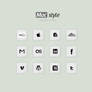 Mac style social icons