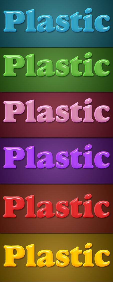 Plastic Layer Style - 6 Colors