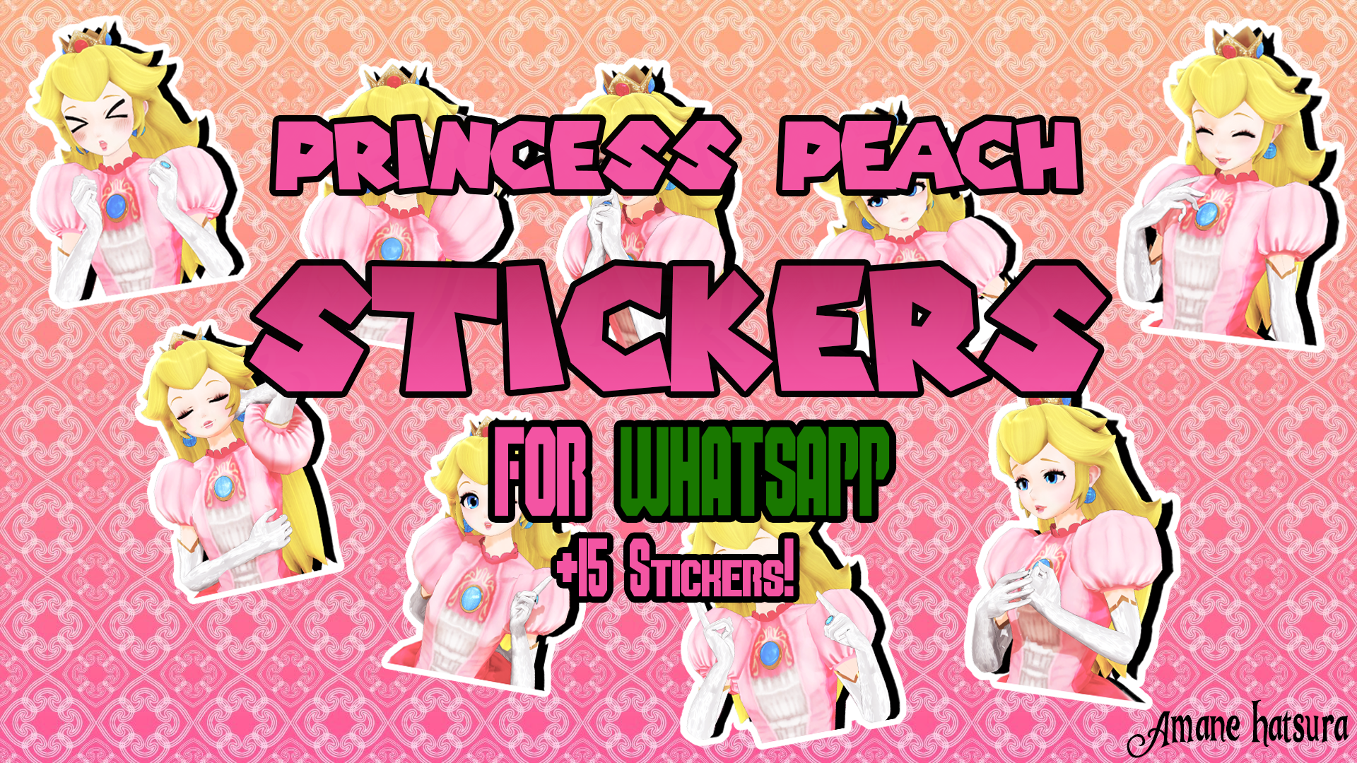 Princess Peach Stickers For Whatsapp Download By Amanehatsura