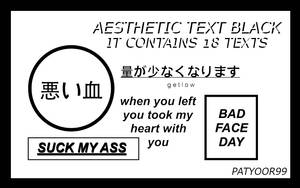 +Aesthetic Text Black