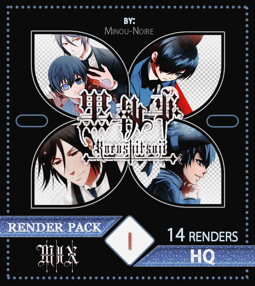 Kuroshitsuji - render pack 01 by Minou-Noire on DeviantArt