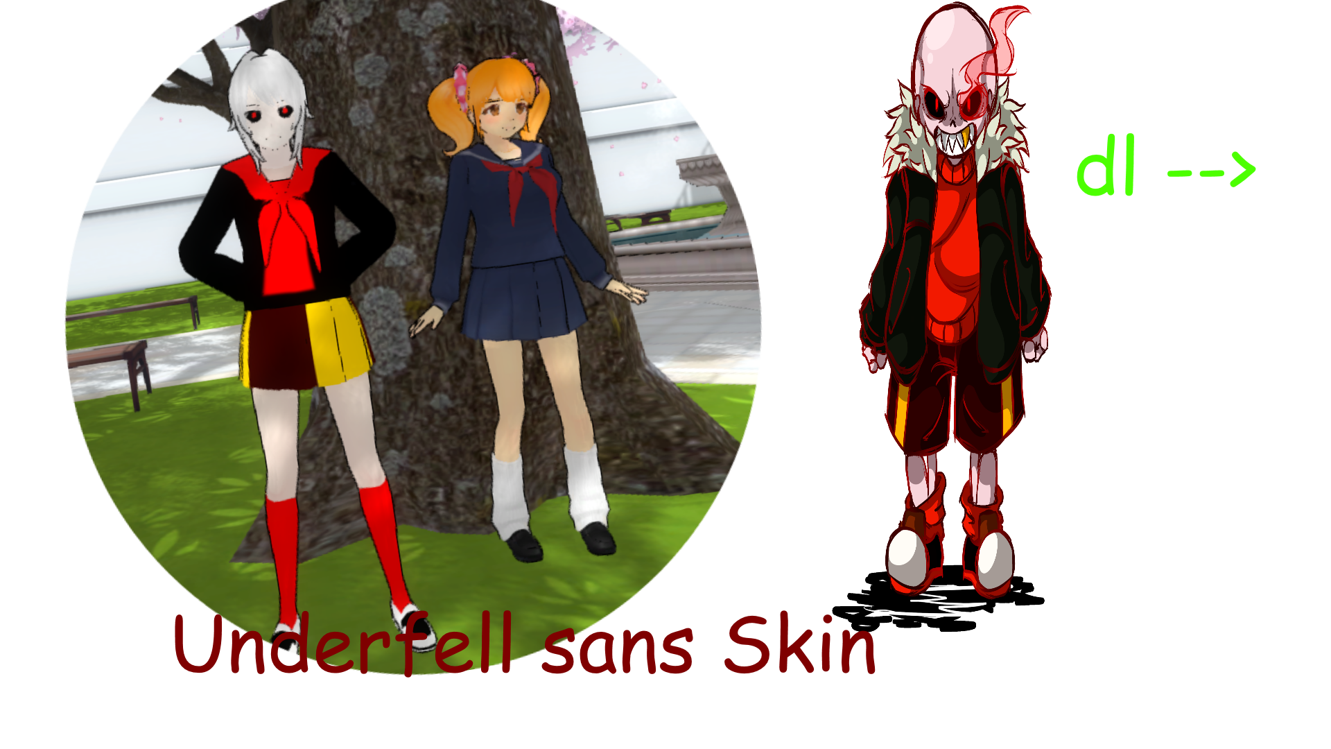 Yandere Sim:Underfell sans Skin by Ixcva007 on DeviantArt