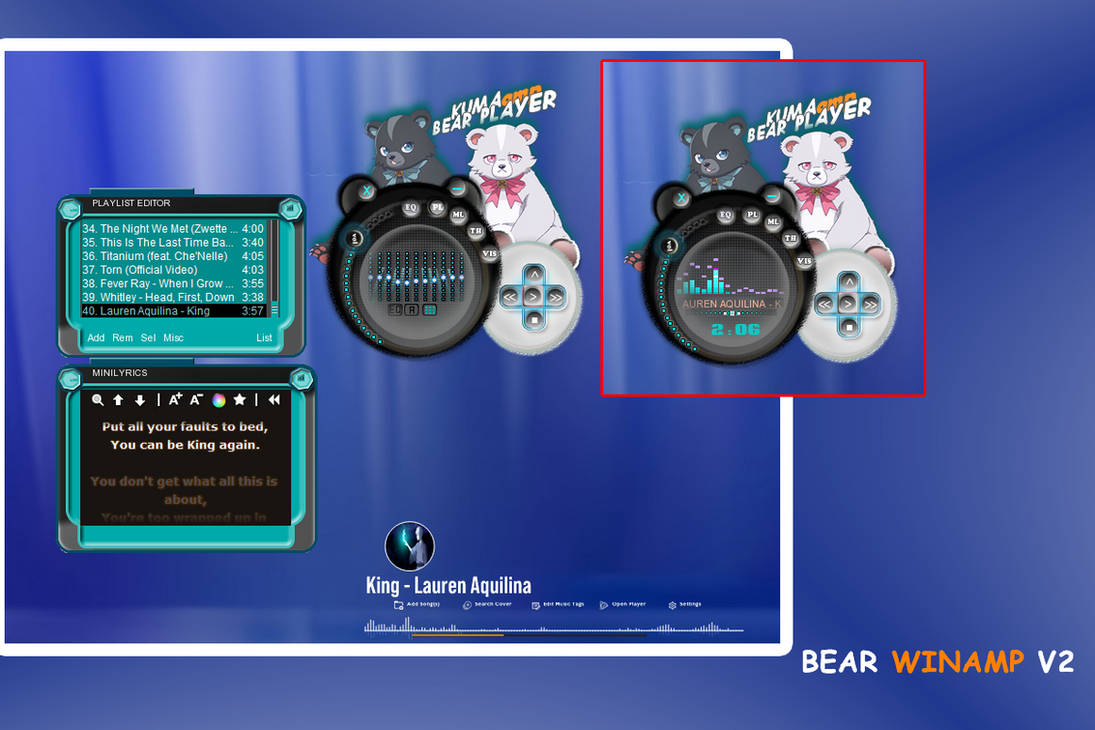 Winamp Skin Tutorial Deviantart KumaAmp V2, Winamp Skin by Rink408 on DeviantArt