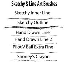 Sketchy and Line Art Brushes