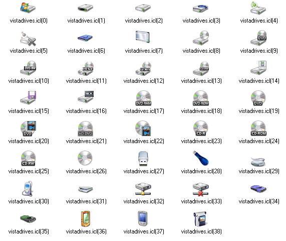 Vista Drives Icons