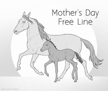 Mother's Day Free Line|Mare and Foal