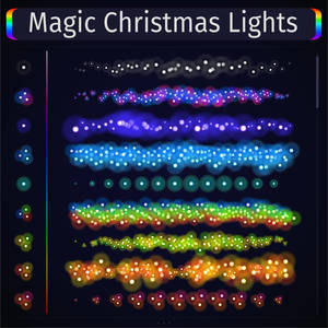 Magic Christmas Lights Vector Brush Collection