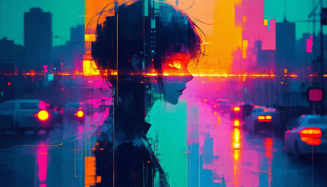 Neon Silence: Fractured City Dreams by IK5WZNEAIVF4QF5O on DeviantArt