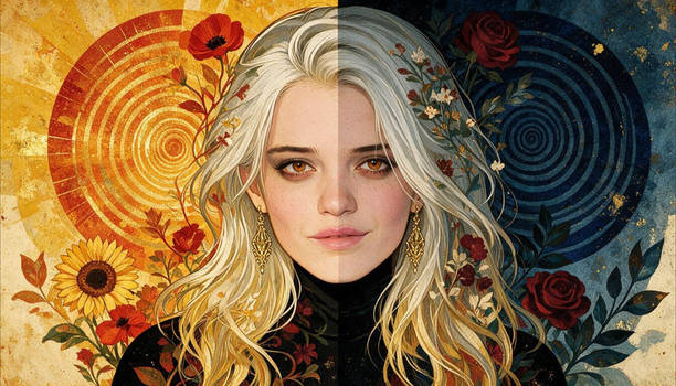Geometric Grace: A Modern Muse in Bloom