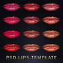 Lips PDS Stock Template / PNG Stock Template