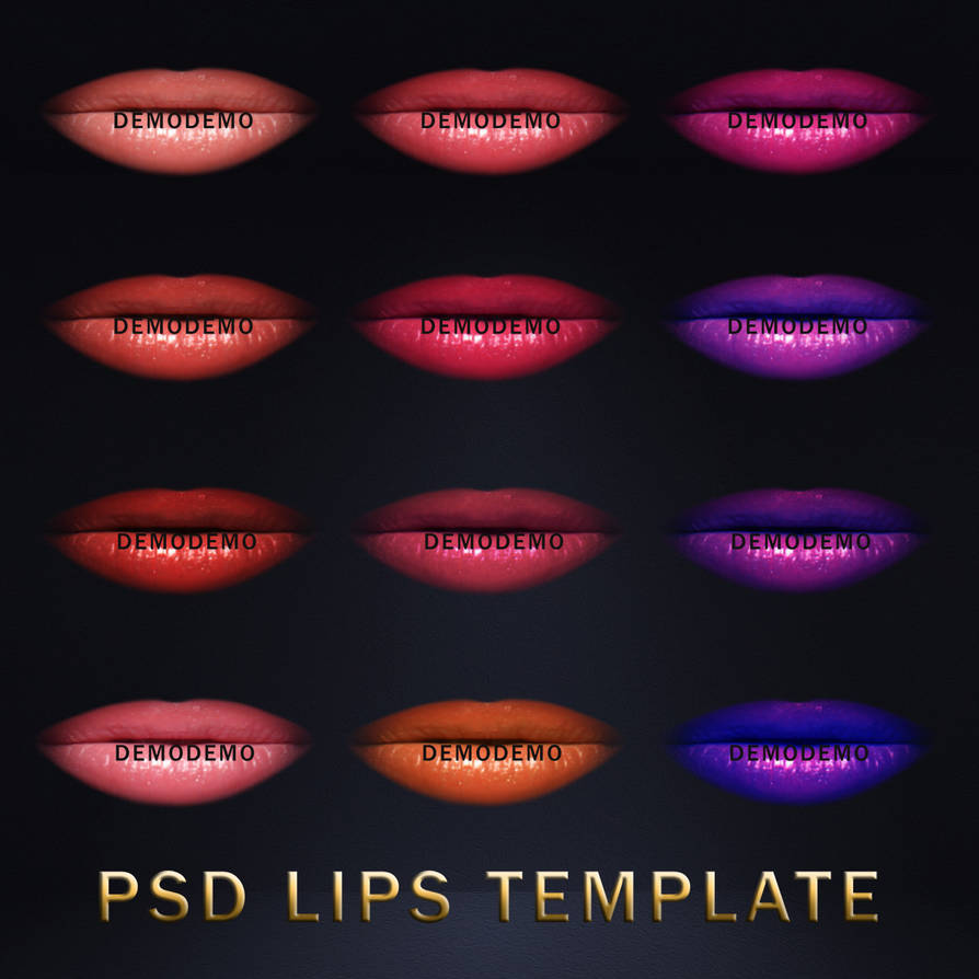 Lips PDS Template / PNG Template by sirengraph on DeviantArt