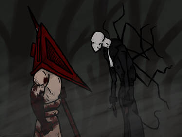 Pyramid Head and Slender man