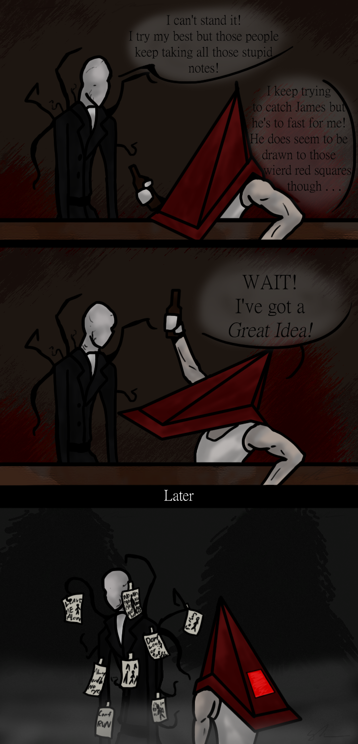 Slender Man Vs Pyramid Head by jim-shadow on DeviantArt