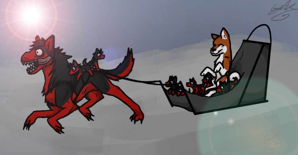 Sledding by Jinbeizamezama on DeviantArt