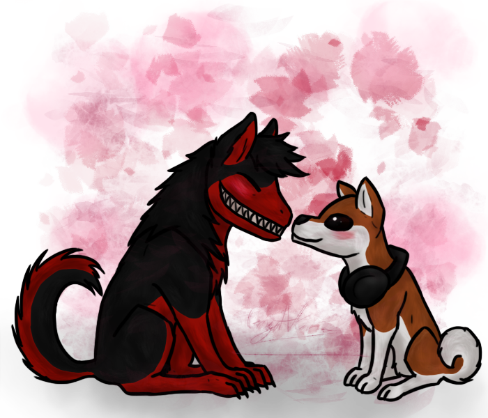 Smile Dog and Mira's Valentines Day by Jinbeizamezama on DeviantArt