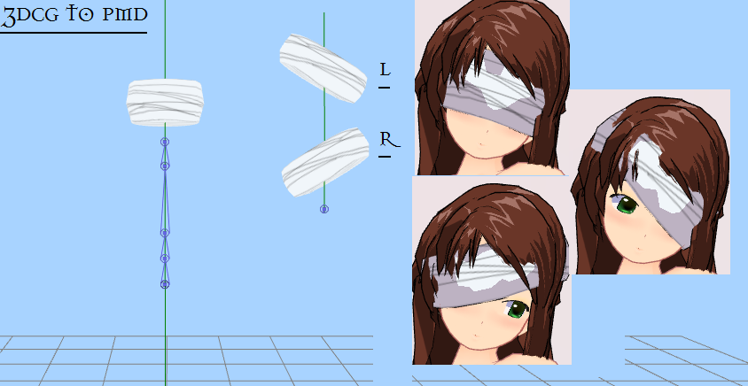 MMD Eye Bandages -DOWNLOAD