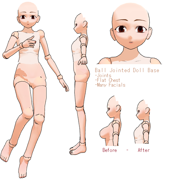 Ball Jointed Doll Base -DL by MMDFakewings18 on DeviantArt