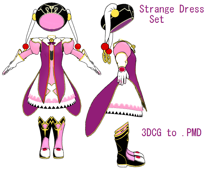 MMD- Strange Dress Set- DL by MMDFakewings18 on DeviantArt
