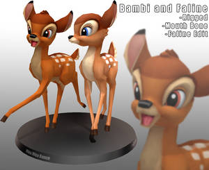 MMD- Bambi and Faline -DL