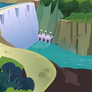 Ponyville Dam Vector