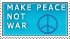 Make peace not war stamp
