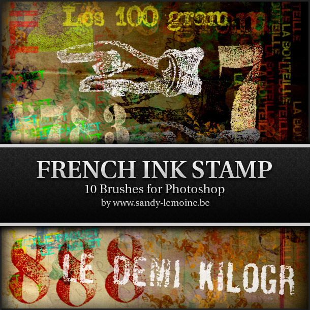 French ink stamp Brush Set