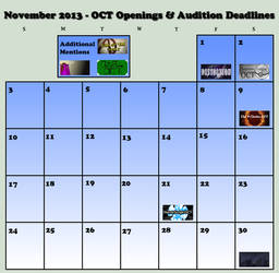 November 2013 OCT Calendar