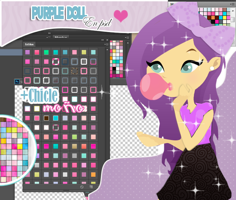 Purple Doll psd by Nattxx on DeviantArt