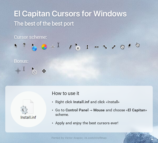 Updated ElCapitan cursors by in-dolly on DeviantArt