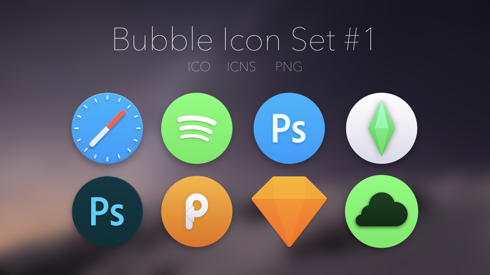 Bubble Icon Set #1