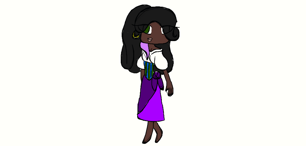 Esmeralda in Pinkmermaid1's art style :D- dAMuro