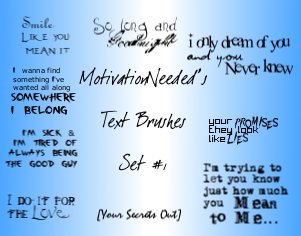 Text Brush set 1