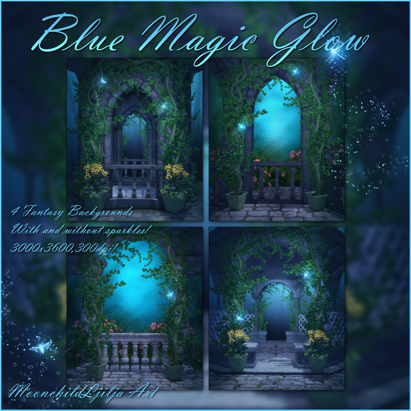 Blue Magic Glow backgrounds
