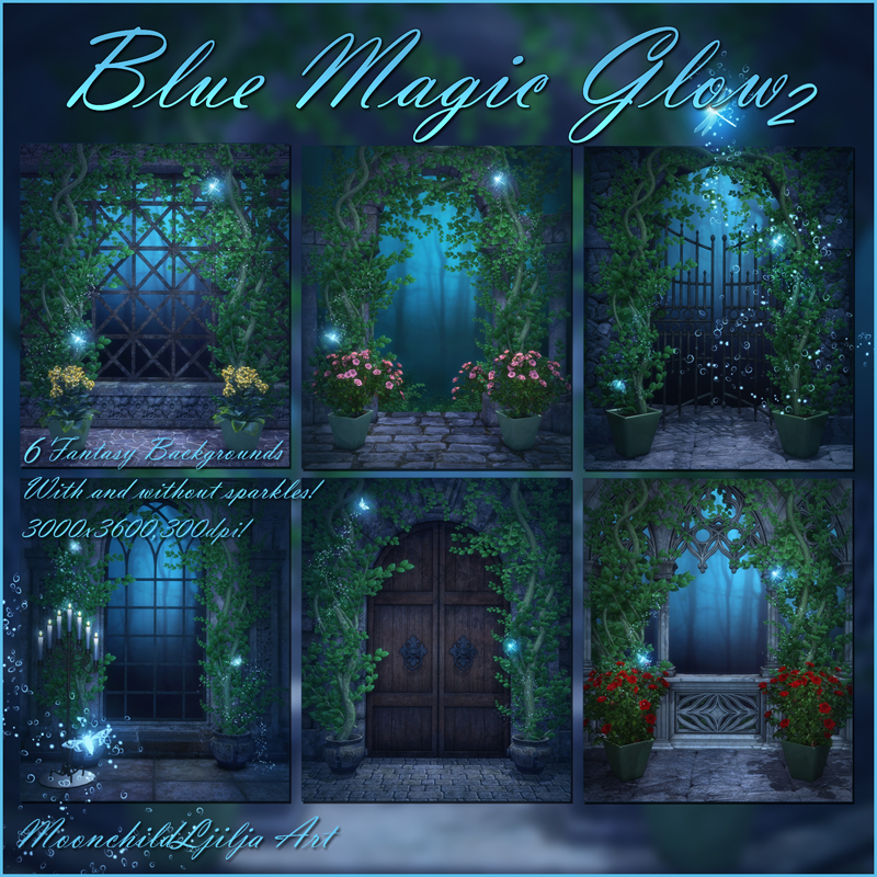 Blue Magic Glow 2 backgrounds