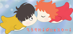 Ponyo and Sosuke fan art