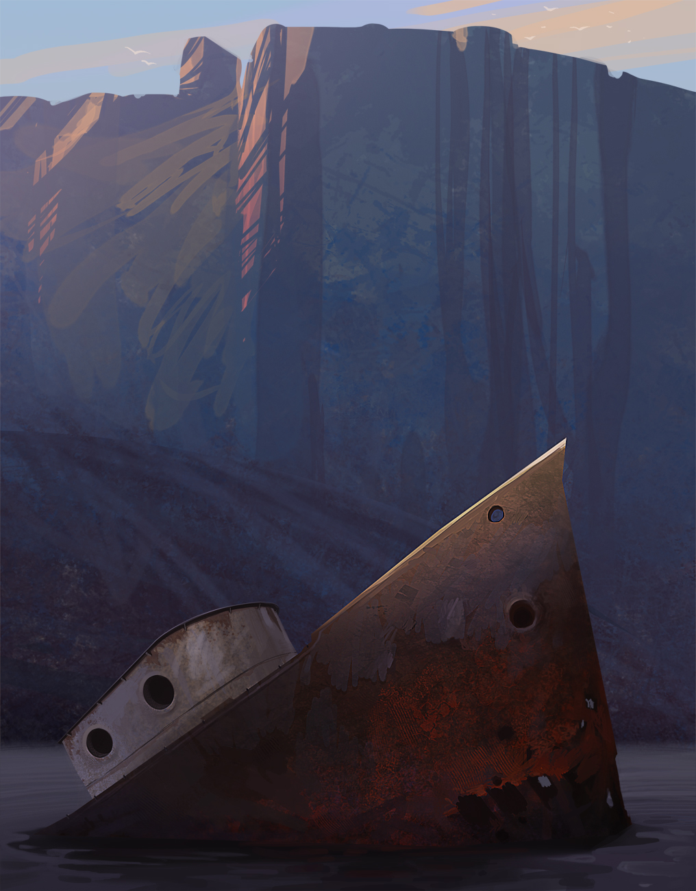 Ship - speedpainting + psd