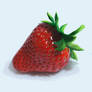 Strawberry in hiperrealism.