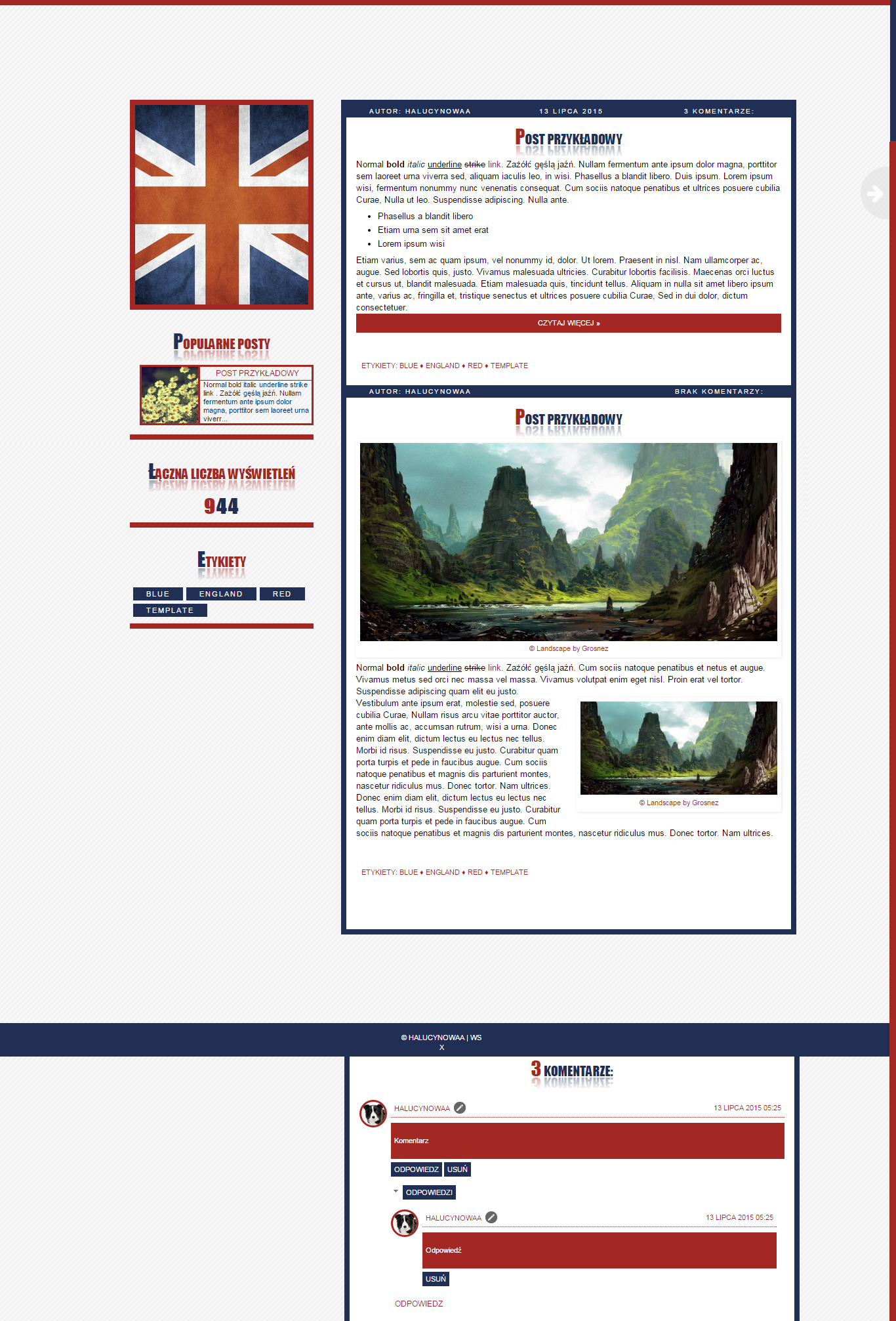 Blogspot template Great Britain