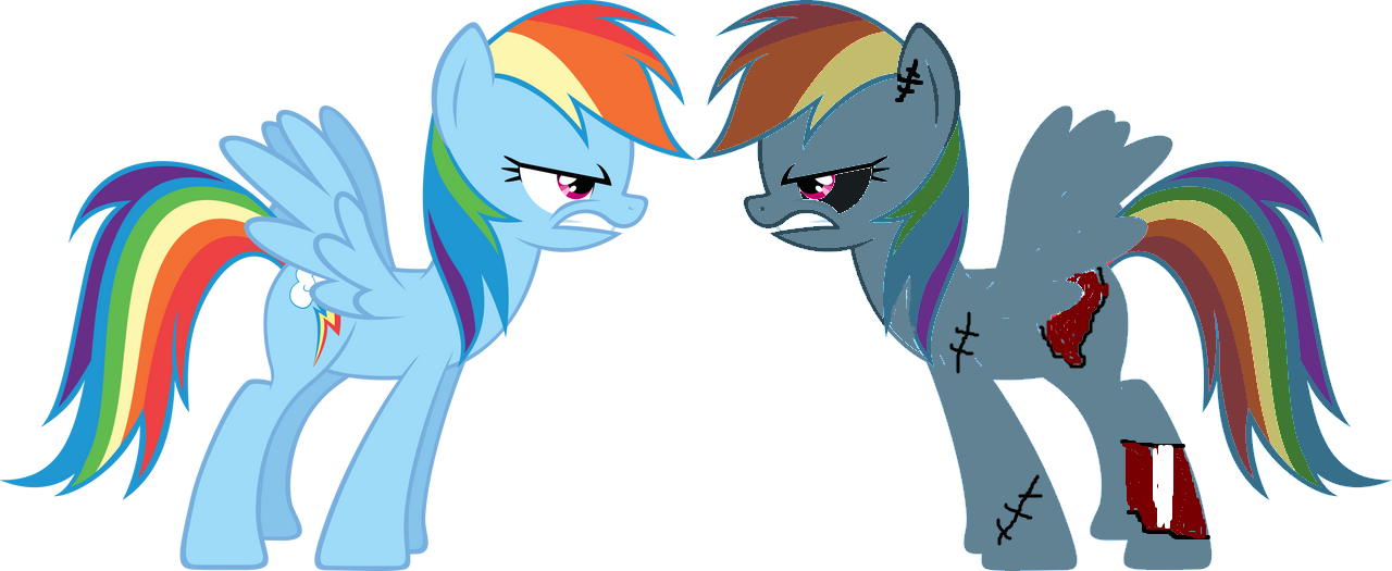 Prime Rainbow Dash Vs Undead Rainbow Dash by Scootaloo98686 on DeviantArt