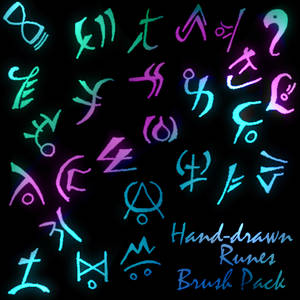 Hand-Drawn Runes Brush Pack