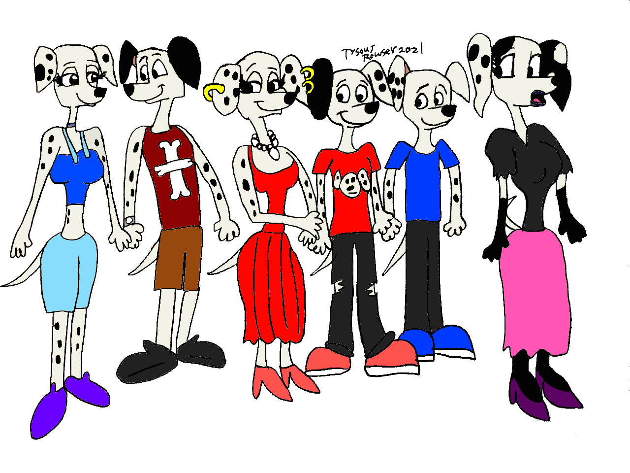 Teenage Dearly Dalmatians 4 (Colored)