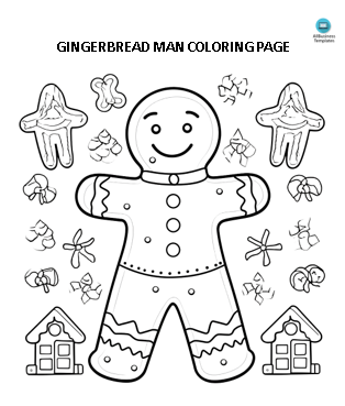 Gingerbread Man Coloring Page by Shendy2023 on DeviantArt