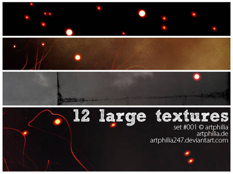 12 large light textures set #001