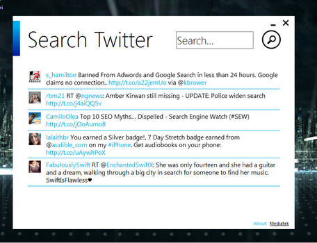 Search Twitter Metro Ui